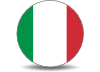 Circular flag Italy